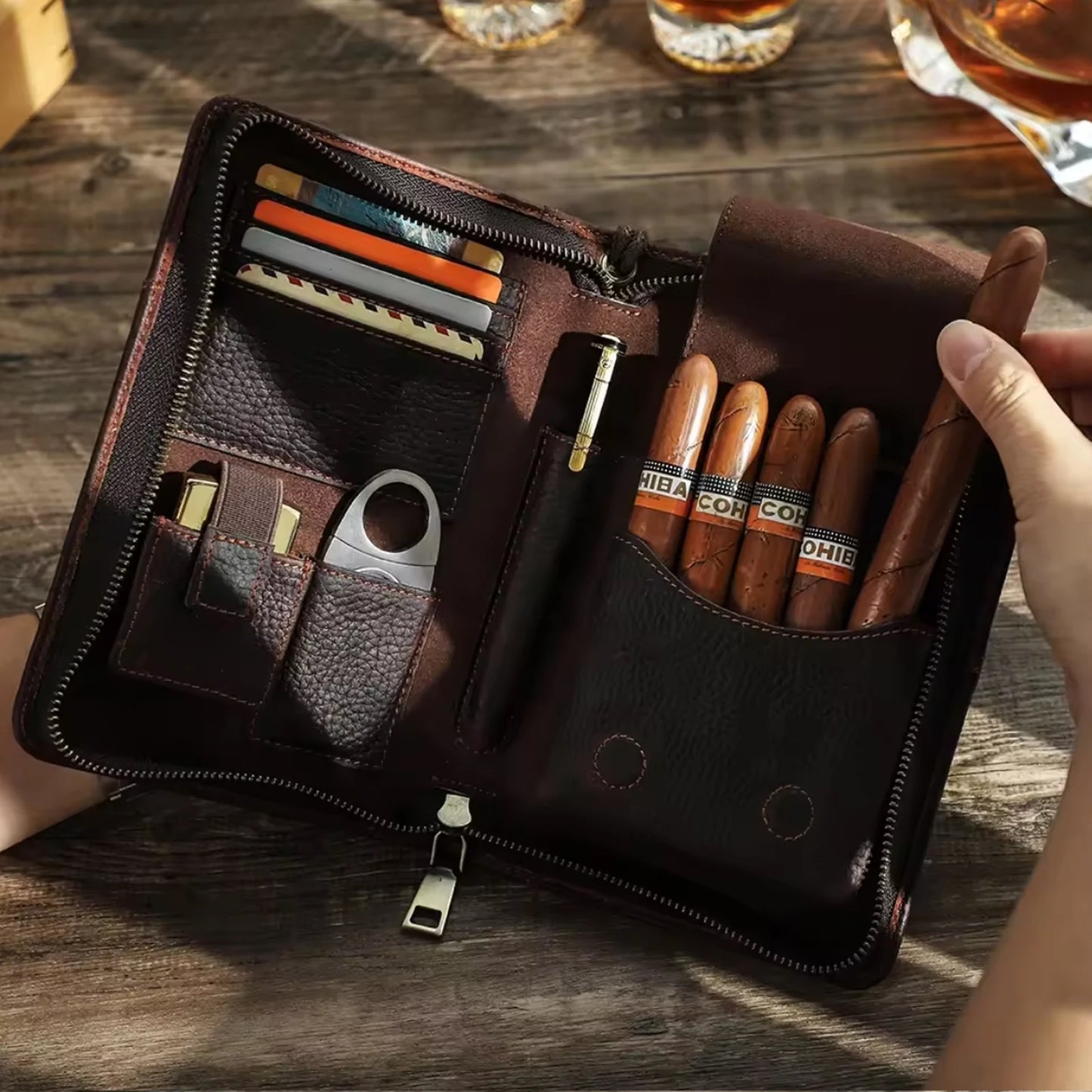 Cigar Storage Bag Leather