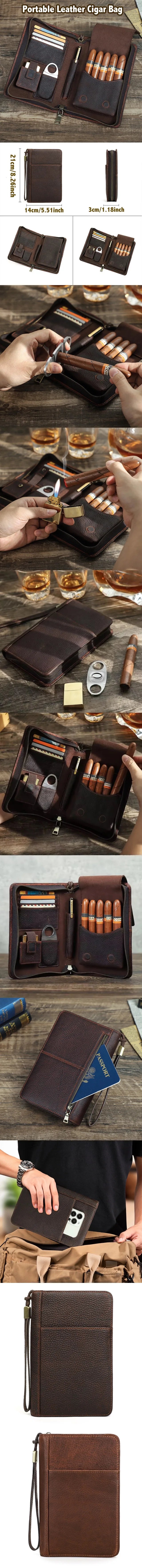 Cigar Storage Bag Leather