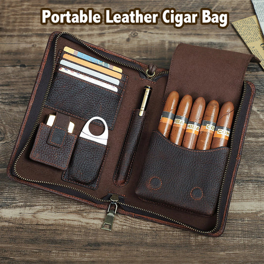 Cigar Storage Bag Leather